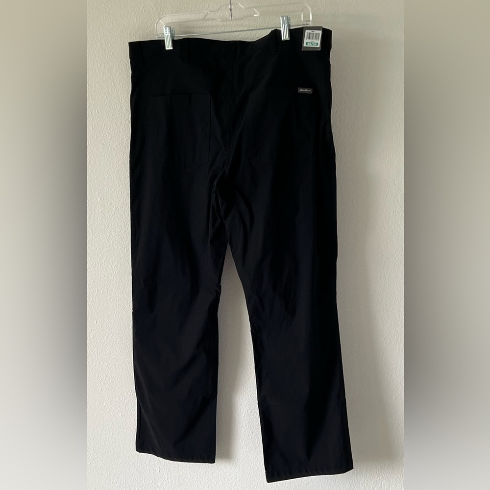 NWT Eddie Bauer Hiking Pants Men 38 x 30 Black Stretch Nylon Trek Tech Guide - Picture 6 of 9